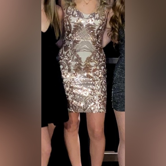 Sequined Mini Dress - Picture 1 of 5